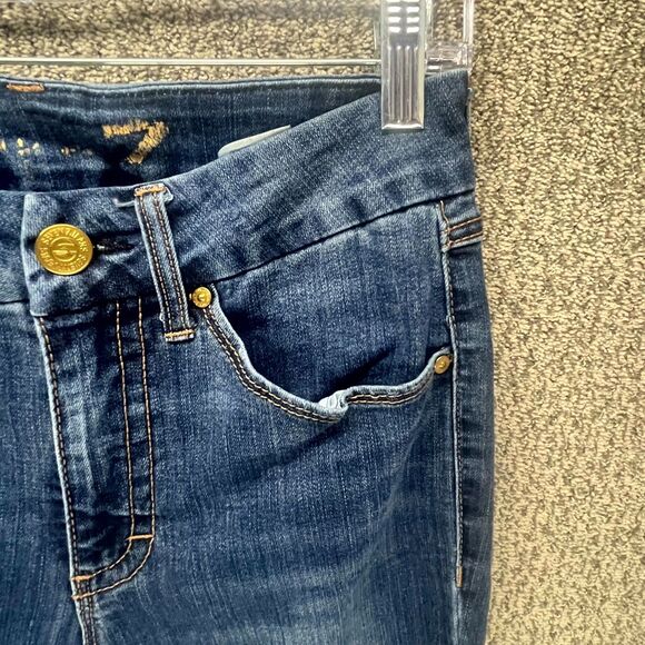 Seven7 Tummyless Skinny Jeans Womens Size 6 Blue Denim Cotton Stretch High Rise - Picture 5 of 16
